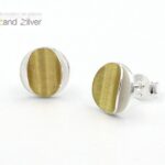 Oorstekers 'Sculpt' - zilver en goud