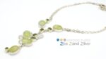 Collier zilver peridot prehniet