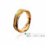 18krt geel gouden wave3 ring met twee briljanten