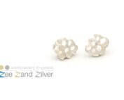 Oorstekers 'koraaltjes' - zilver