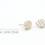 Oorstekers 'koraaltjes' - zilver