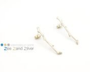 Oorstekers 'takjes' - zilver