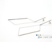 Oorbellen 'tube' - zilver - close-up