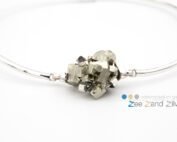 Spang zilver pyriet close-up