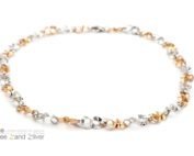 Collier 'twist' - wit- en roodgoud