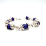 Zilveren armband met lapis lazuli - 1